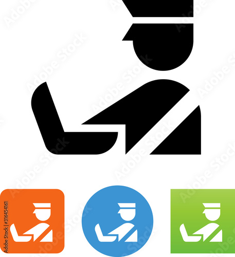Customs Agent Inspection Luggage Icon