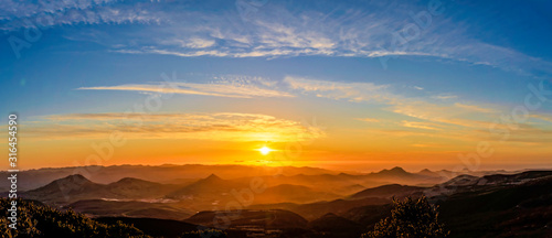 Panorama of Sunset in the Mountains © Mark