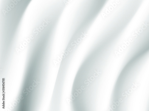 white silk cloth fabric wave overlapping with light and shadow. white and gray abstract texture background and copy space for web design