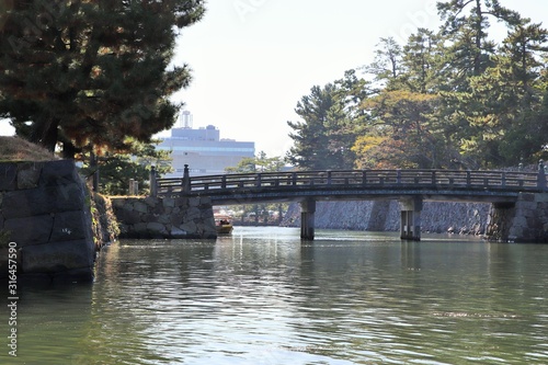 松江城の北惣門橋、