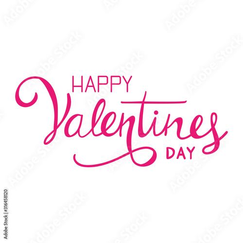 happy valentines day lettering isolated icon vector illustration design