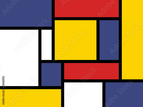 Cuadro en lienzo colorful rectangles; mondrian style