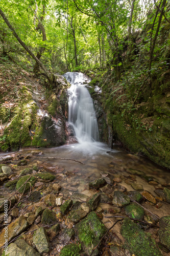 Fototapeta Naklejka Na Ścianę i Meble -  Gabrovo waterfall in Belasica Mountain,North Macedonia