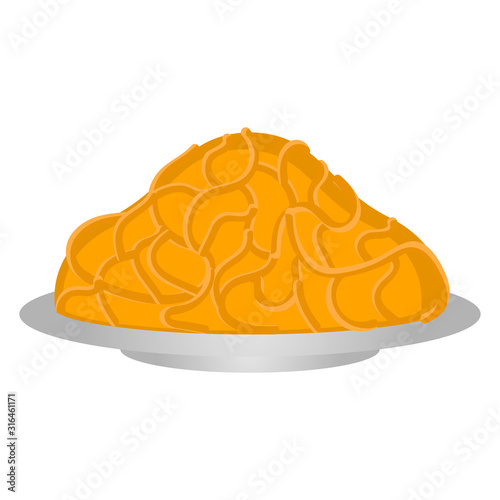 Isolated traditional pasta icon