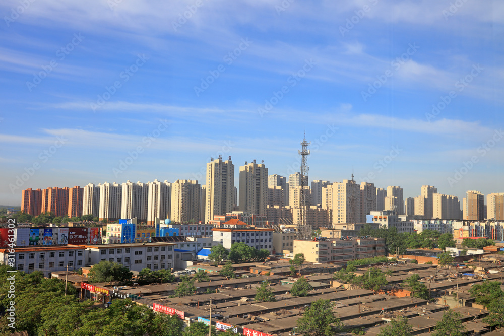 Fototapeta premium Sceneria architektury miejskiej, Tangshan, Chiny