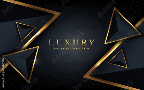 modern luxury background vector overlap layer on dark and shadow black space with abstract style for design. graphic illustration Texture with line golden Sparkles glitters dots element decoration.