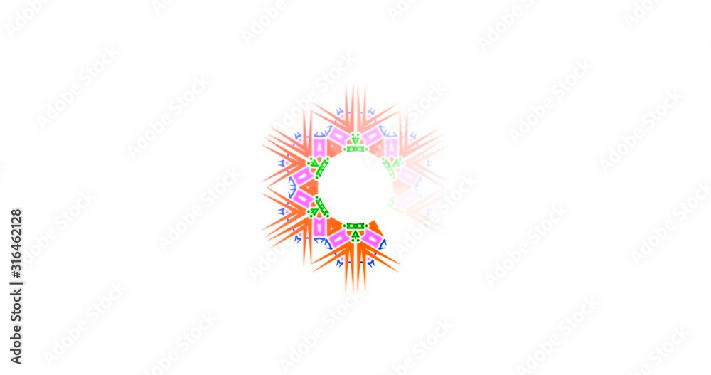 Simple colorful Preloader With mandala with white background. 4k ...