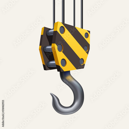 construction hook isolated on white