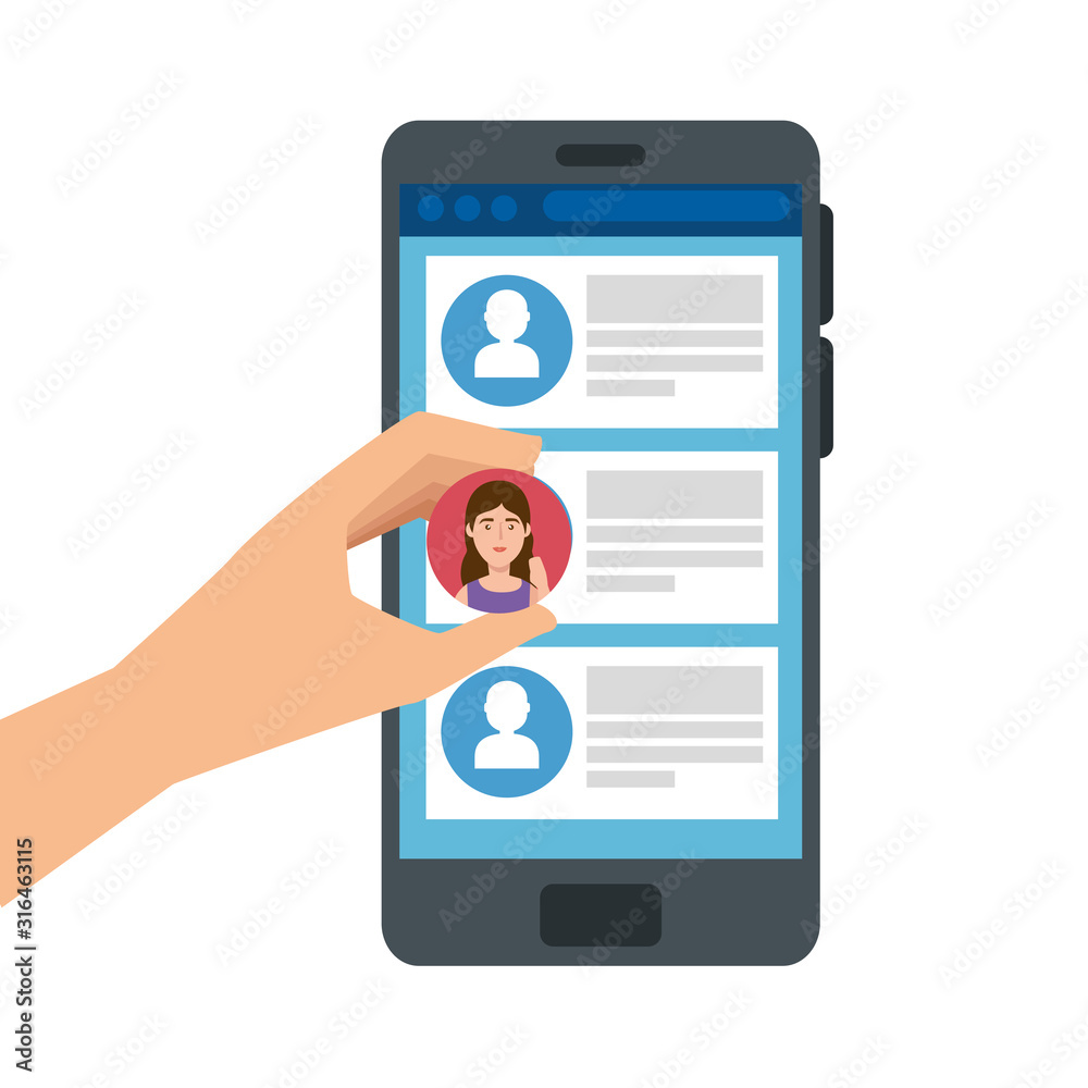 hand and smartphone with chat isolated icon vector illustration design hand and smartphone with chat isolated icon vector illustration design