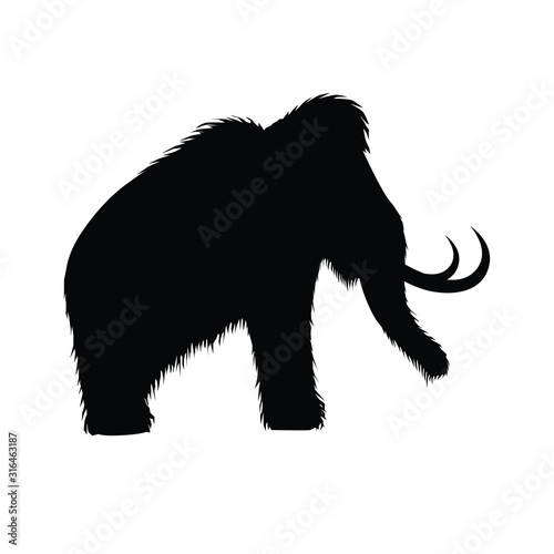 Mammal ancient  animal silhouette vector