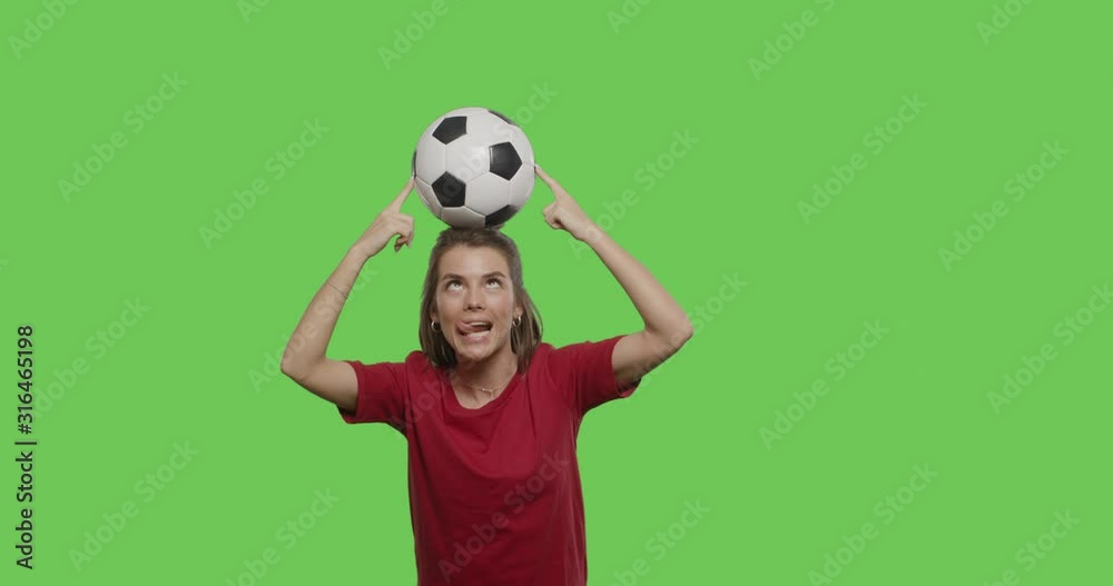 girl playing with soccer ball girl playing with soccer ball