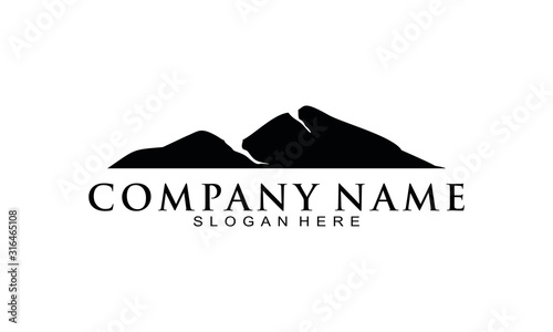 Mountain simple illustration vector logo