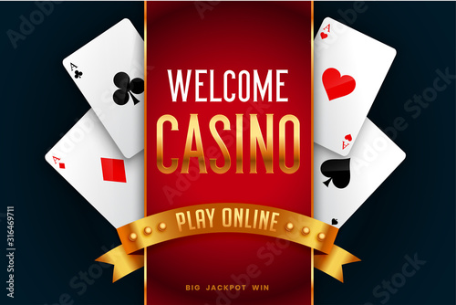 online casino playing game welcome screen background
