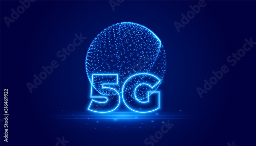 5G telecommunication technology digital background design