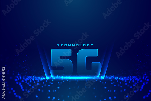 5G fifth generation technology digital background design