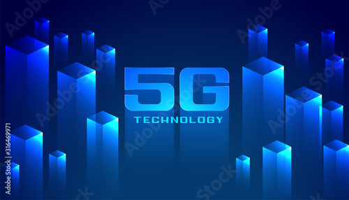 digital 5G technology concept network background design