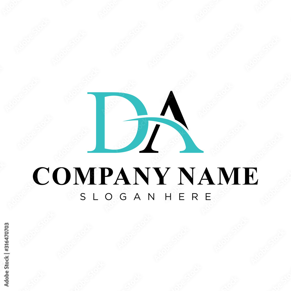 initial letter logo DA or AD, logo template designs
