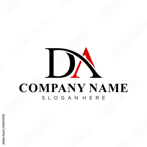 initial letter logo DA or AD, logo template designs