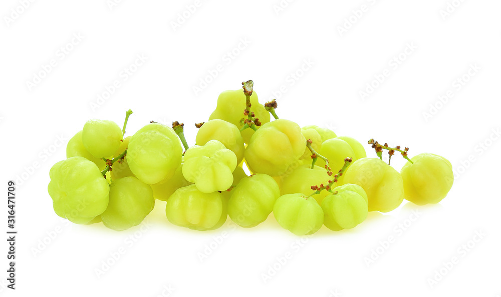 star gooseberry on white background