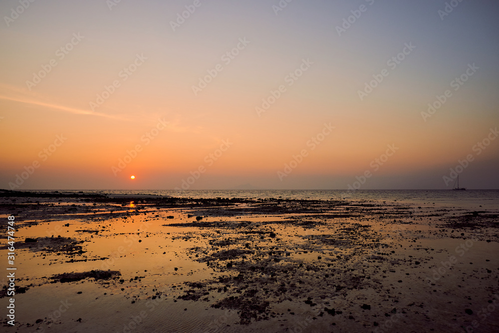 A sunrise at Thale Waek of Krabi on Jan 16, 2020.