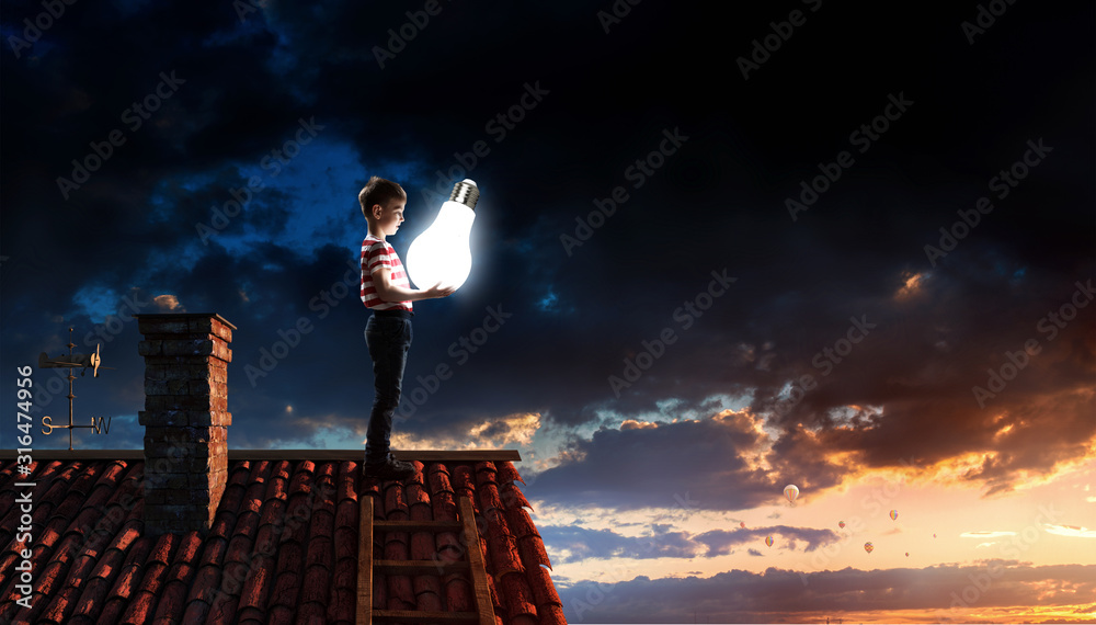 The light of education. Mixed media The light of education. Mixed media