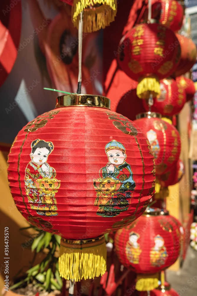 Chinese New Year traditional red lanterns