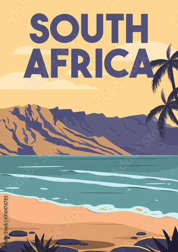 South Africa Vector Illustration Background