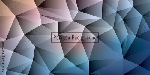 Modern blue abstract polygonal background. Geometric texture background