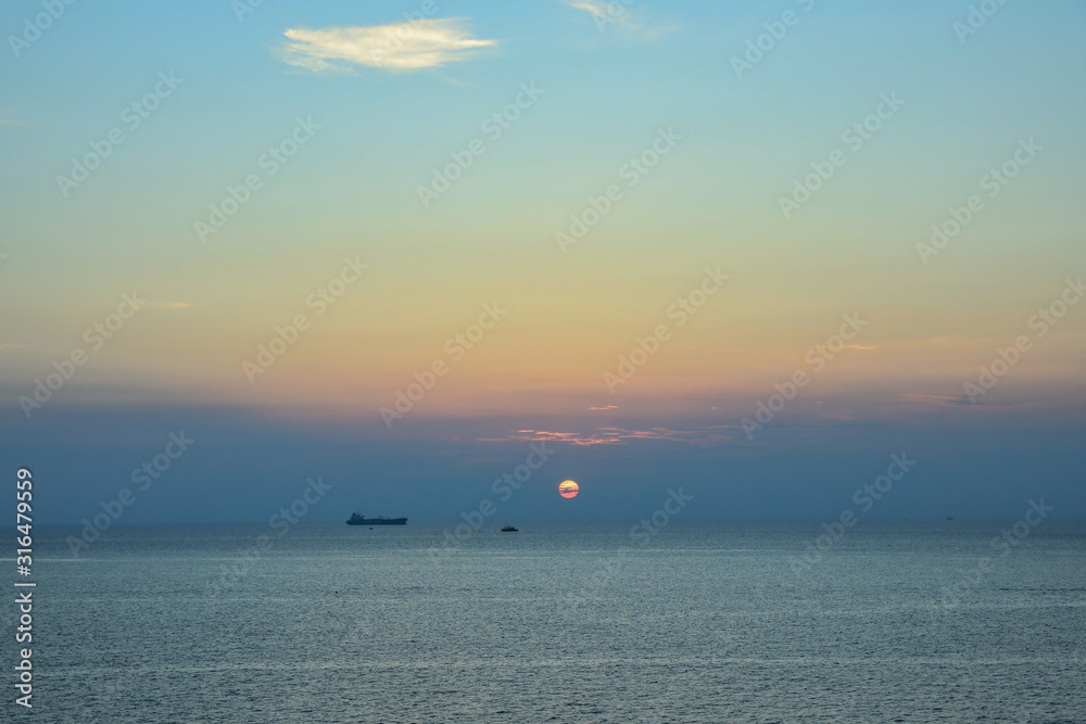 sunset on sea sunset on sea