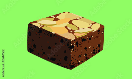 Almond brownie