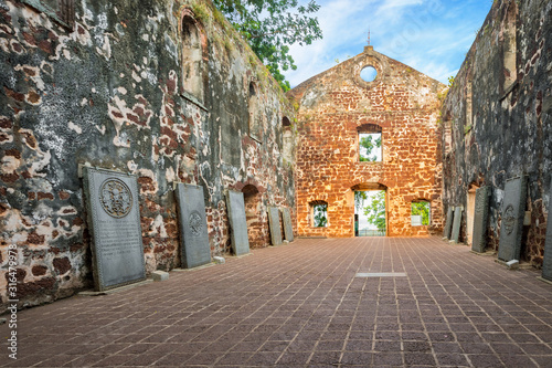 Fototapeta Naklejka Na Ścianę i Meble -  Saint Paul's Church in Malacca City, Malaysia