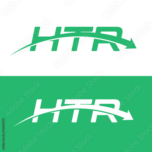 HTR letter logo design vector