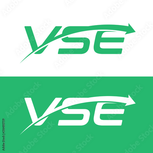 VSE letter logo design vector photo