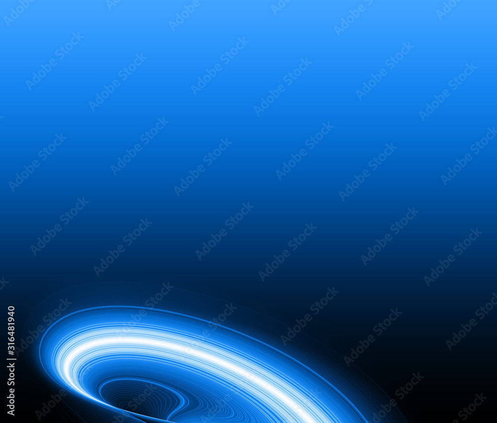 Bending light on a Gradient Blue and Dark background. Bending light on a Gradient Blue and Dark background.