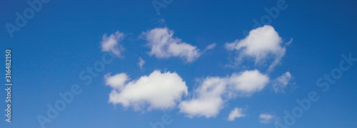 Blue sky with white clouds  natural backgrounds  panoramic sky