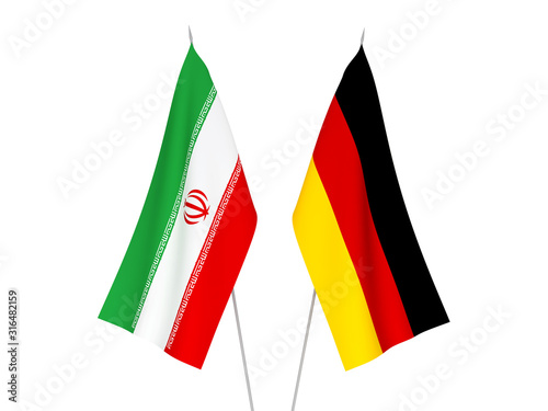 Germany and Iran flags