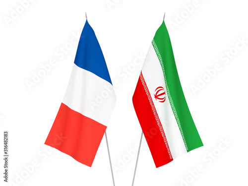 France and Iran flags