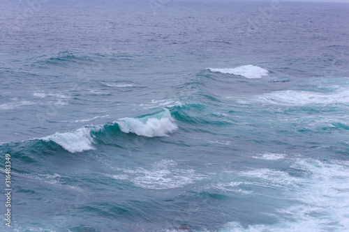 Nature scene image of ocean wave at Jeju Island, South Korea for Background or wallpaper use. © alenthien