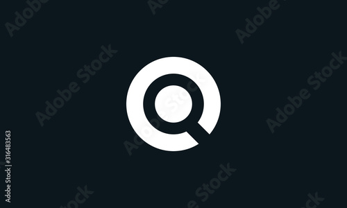 Minimalist abstract Letter O search logo. This logo icon incorporate with letter O and search icon in the creative way. photo