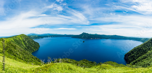 panoramic view of Lake Mashu,Akan National Park,Mashu-ko, Hokkaido, Japan © rayints