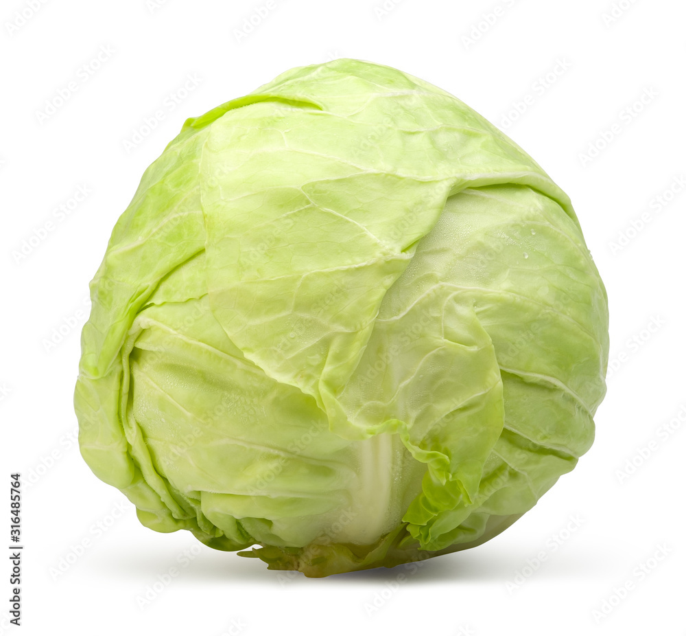 Fresh cabbage isolated on white with clipping path.. Fresh cabbage isolated on white with clipping path..