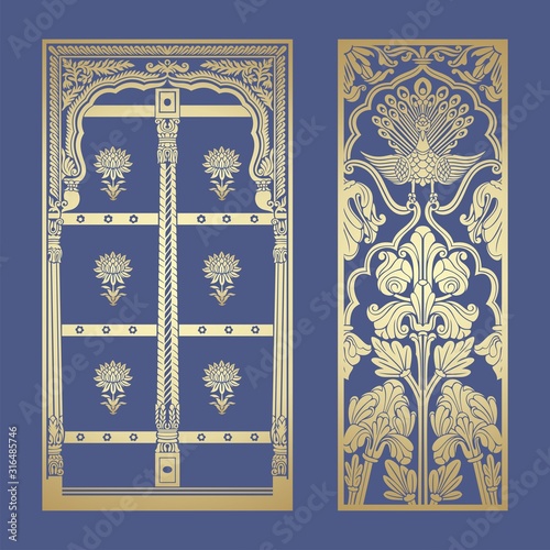 peacock motif designs, textile , Rajasthan, royal India	