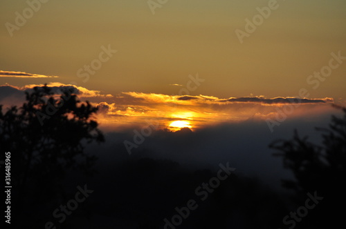 Sonnenuntergang Garten