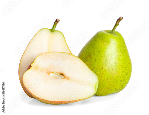 Chinese fragrant pear an isolated on white background