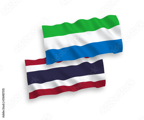 Flags of Sierra Leone and Thailand on a white background Free Download Flags of Sierra Leone and Thailand on a white background - GFXLoad