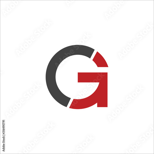 Initial letter gc or cg logo vector templates