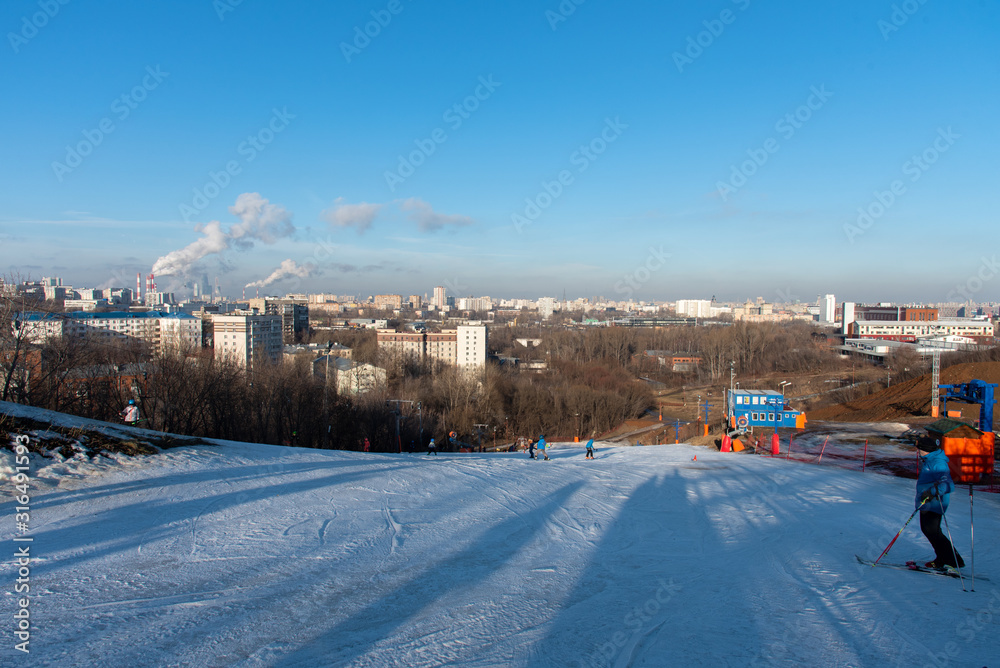 Bad Moscow winter or Melted Ski Slope