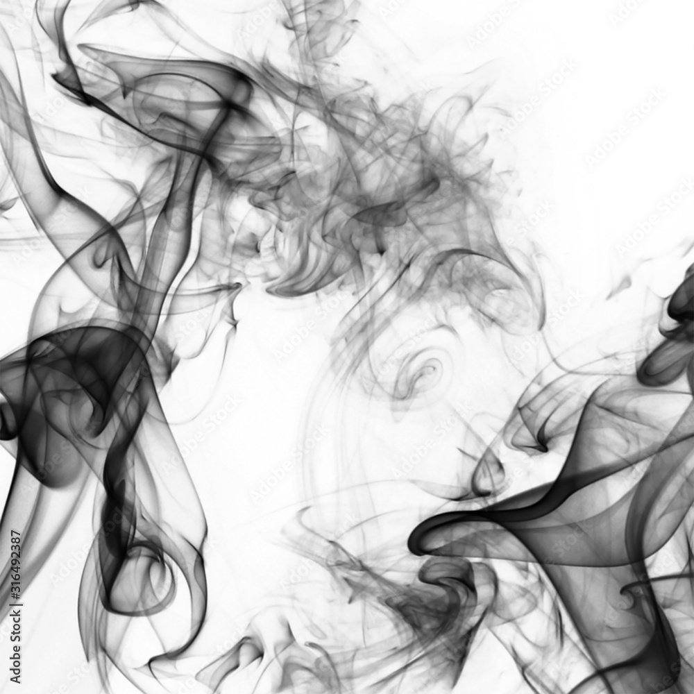 black smoke on a white background black smoke on a white background