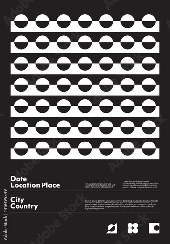 Swiss Design Style Vector Poster Template