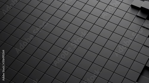 Minimalism Black box animation 3d render